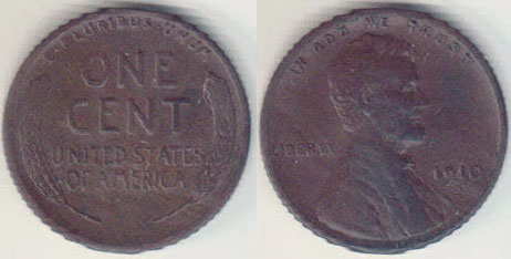 1910 S USA 1 Cent A001436